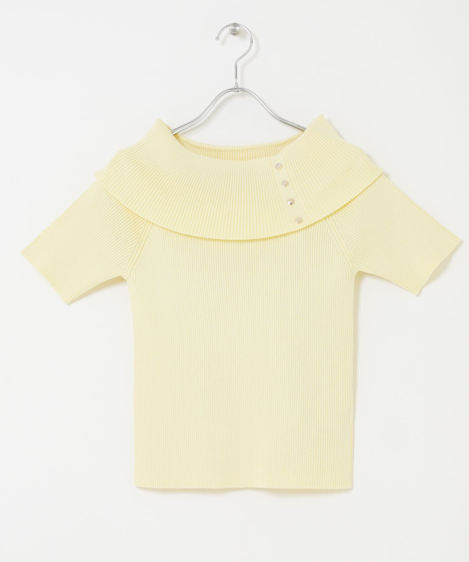 SENSE OF PLACE by URBAN RESEARCH「『洗濯可』メタルボタンオフショルリブセーター」|ニット・セーター|