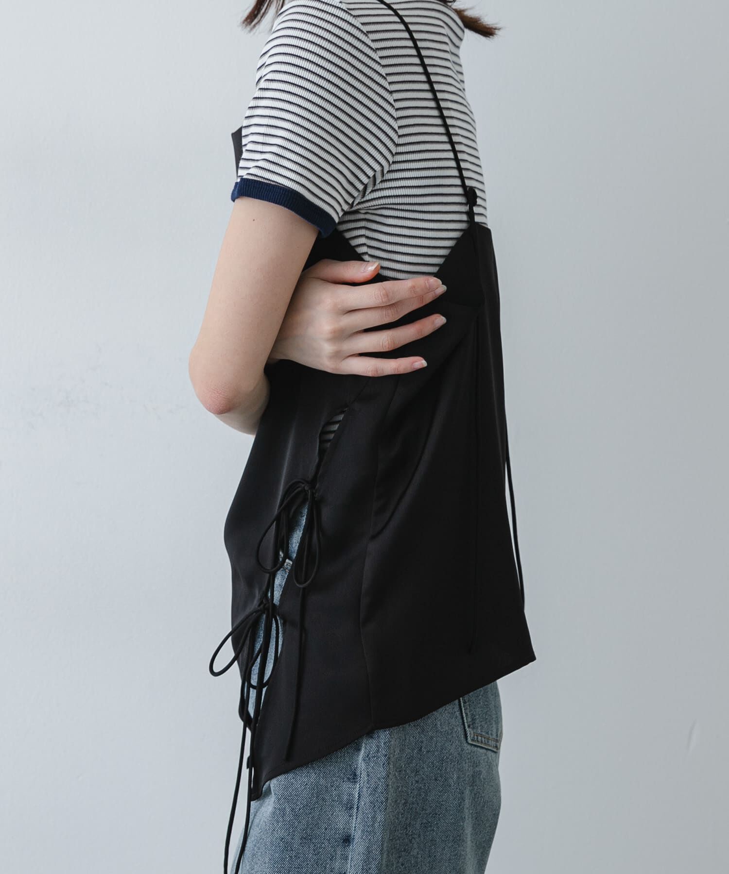 SENSE OF PLACE by URBAN RESEARCH「アシメリボンキャミソール」|キャミソール|