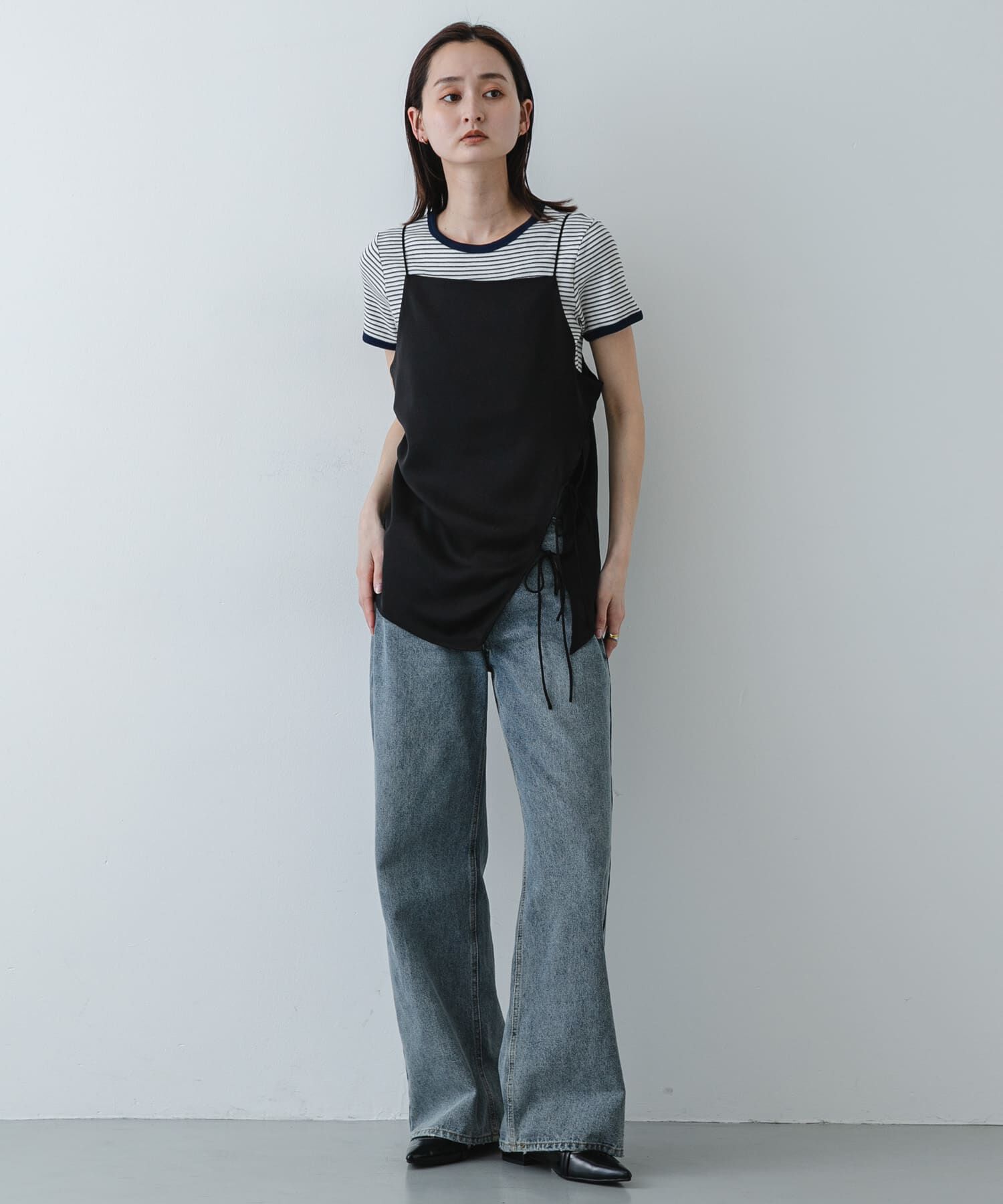 SENSE OF PLACE by URBAN RESEARCH「アシメリボンキャミソール」|キャミソール|