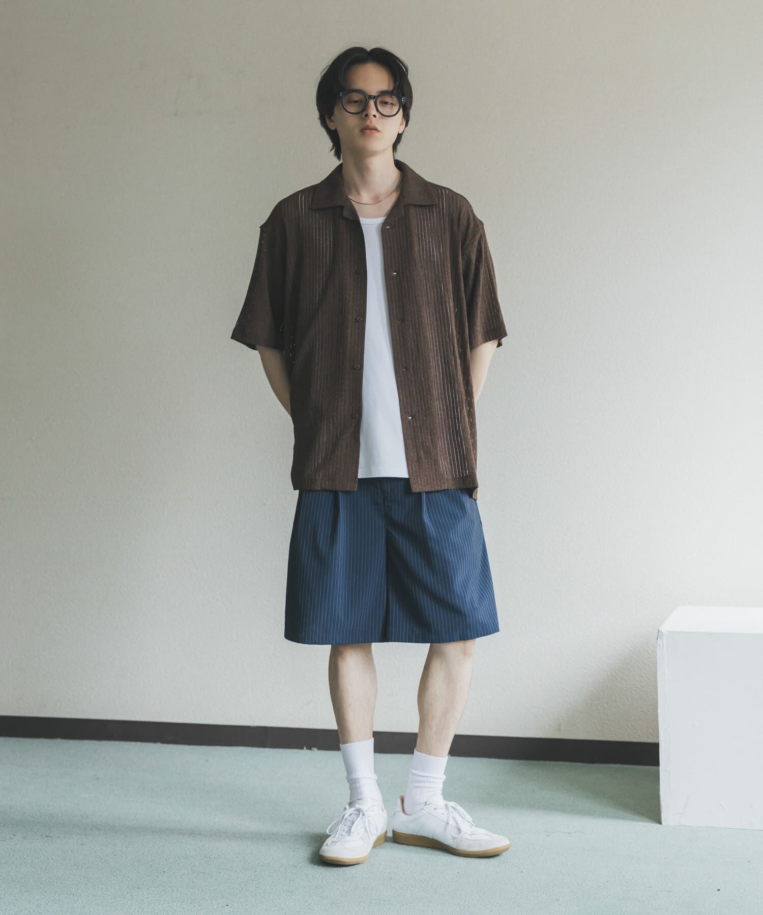 SENSE OF PLACE by URBAN RESEARCH「アソートレースオープンカラーショートスリーブシャツ」|シャツ・ブラウス|