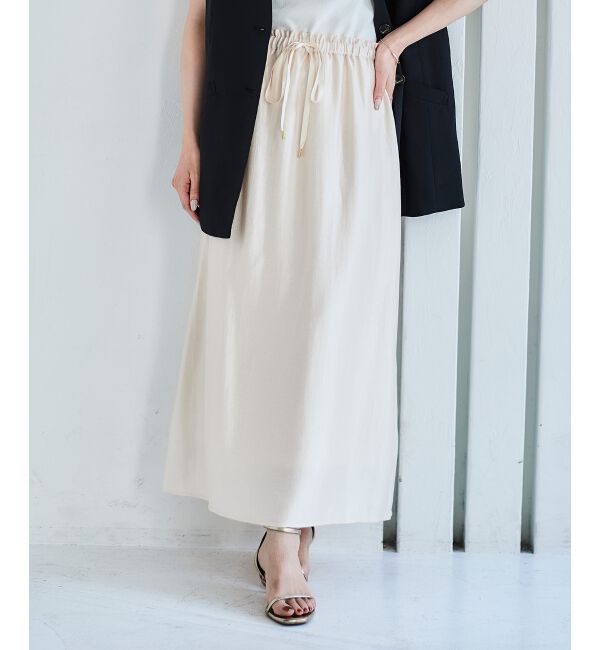 le.coeur blanc「ソフトグリッターナロースカート」|スカート|