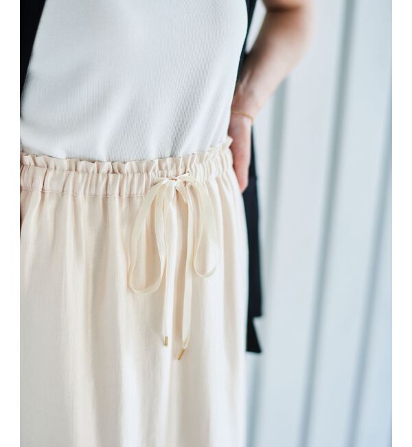 le.coeur blanc「ソフトグリッターナロースカート」|スカート|