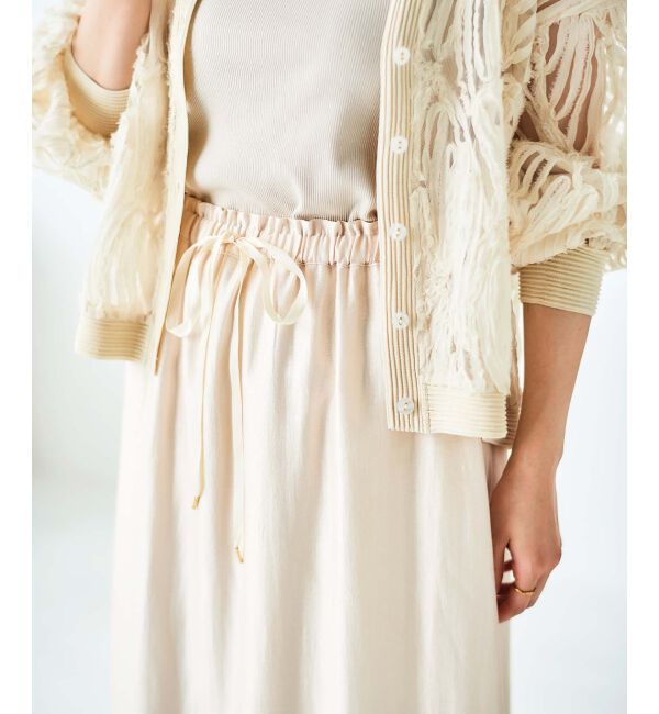 le.coeur blanc「ソフトグリッターナロースカート」|スカート|