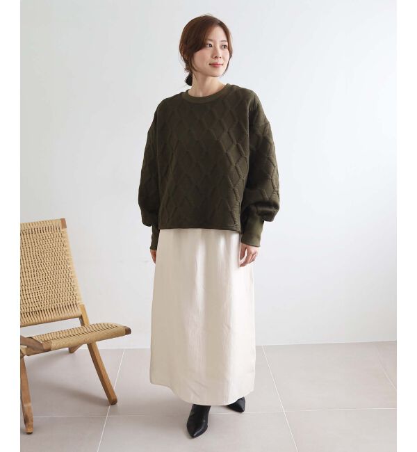 le.coeur blanc「ソフトグリッターナロースカート」|スカート|