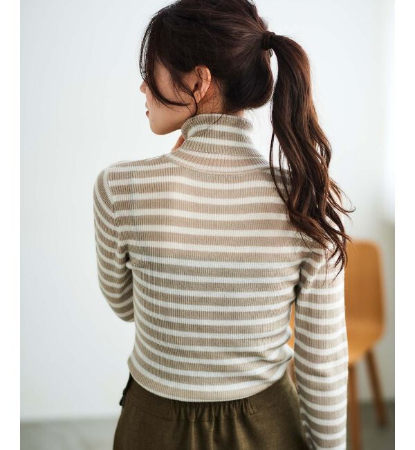 le.coeur blanc「リブタートルニット」|ニット・セーター|