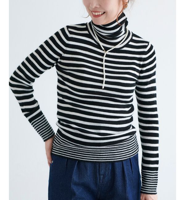 le.coeur blanc「リブタートルニット」|ニット・セーター|