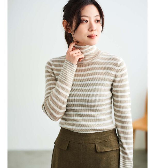 le.coeur blanc「リブタートルニット」|ニット・セーター|