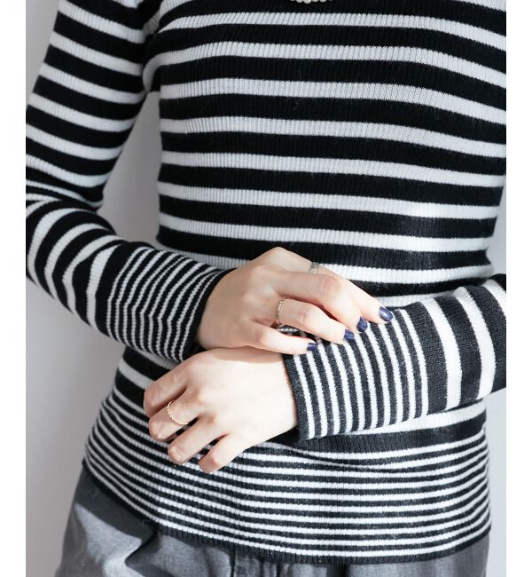 le.coeur blanc「リブタートルニット」|ニット・セーター|