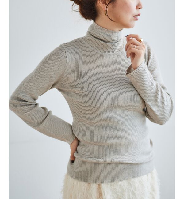 le.coeur blanc「リブタートルニット」|ニット・セーター|