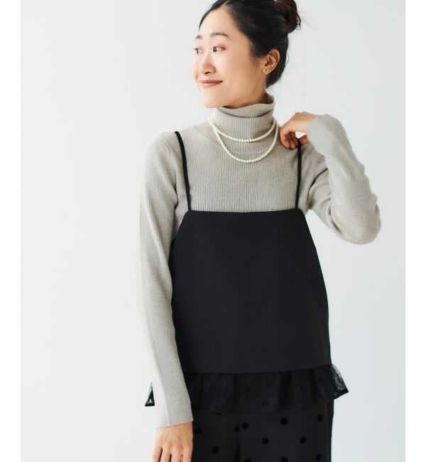 le.coeur blanc「リブタートルニット」|ニット・セーター|