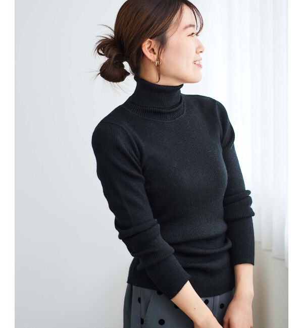 le.coeur blanc「リブタートルニット」|ニット・セーター|