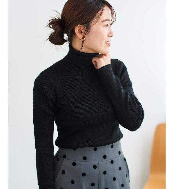 le.coeur blanc「リブタートルニット」|ニット・セーター|
