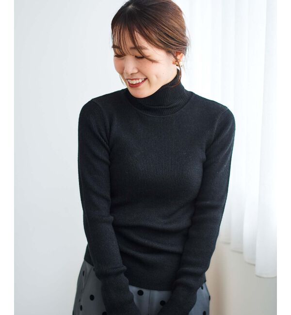 le.coeur blanc「リブタートルニット」|ニット・セーター|
