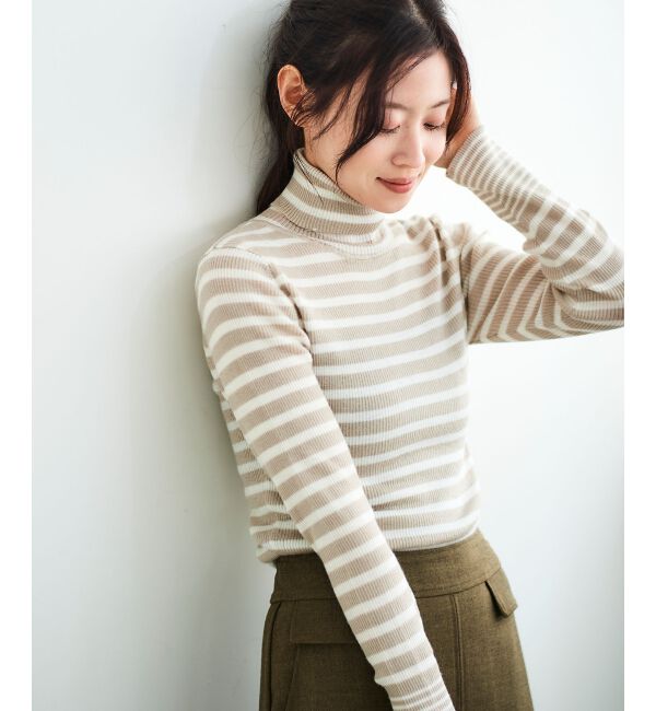 le.coeur blanc「リブタートルニット」|ニット・セーター|