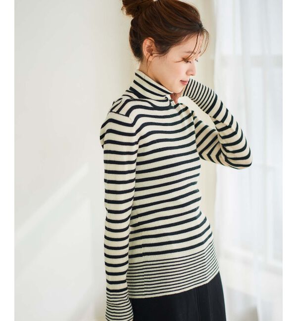 le.coeur blanc「リブタートルニット」|ニット・セーター|