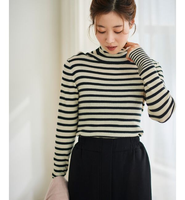 le.coeur blanc「リブタートルニット」|ニット・セーター|