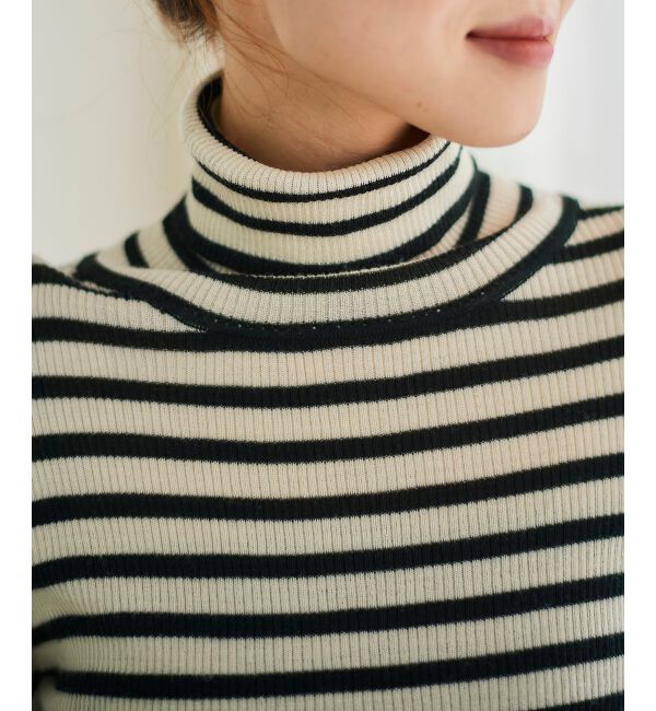 le.coeur blanc「リブタートルニット」|ニット・セーター|