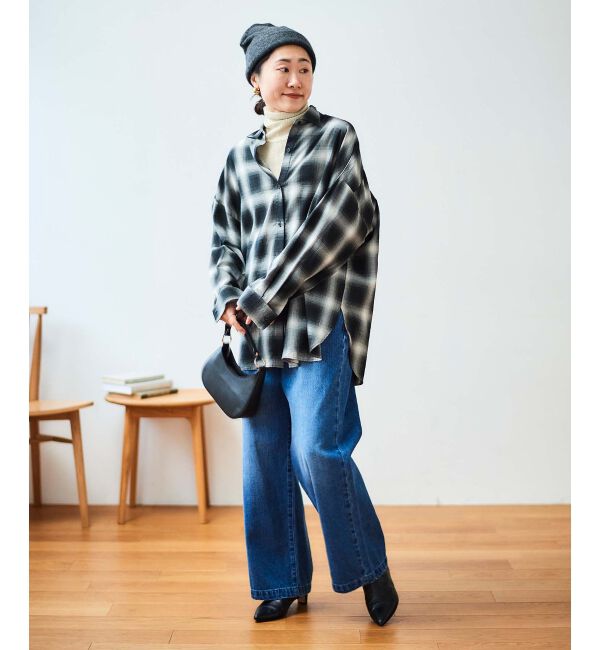 le.coeur blanc「タックワイドデニム」|デニム|