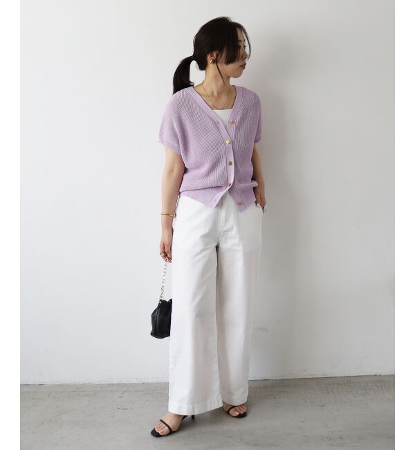  「ペーパーヤーン畦編み2WAYニット」|ニット・セーター|