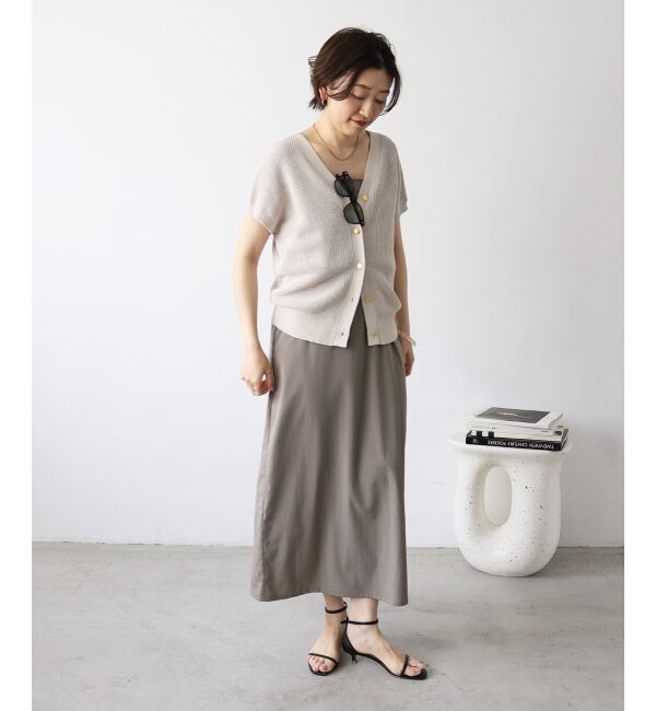  「ペーパーヤーン畦編み2WAYニット」|ニット・セーター|