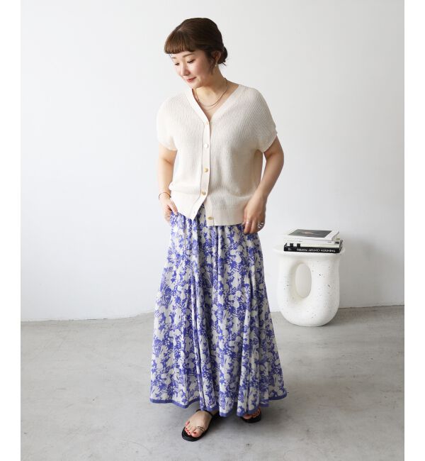  「ペーパーヤーン畦編み2WAYニット」|ニット・セーター|