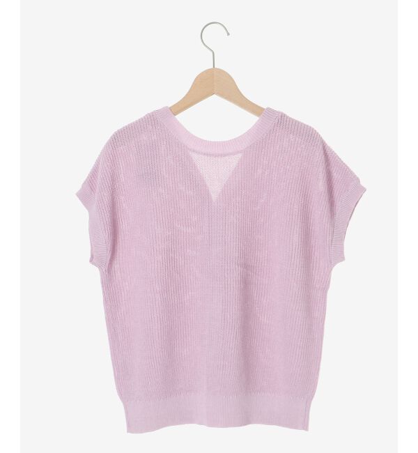  「ペーパーヤーン畦編み2WAYニット」|ニット・セーター|