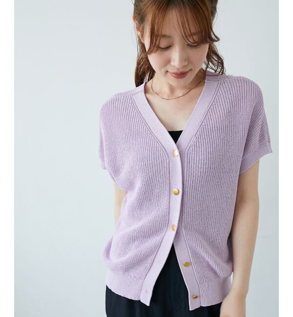 「ペーパーヤーン畦編み2WAYニット」|ニット・セーター|