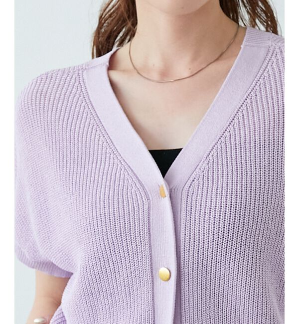  「ペーパーヤーン畦編み2WAYニット」|ニット・セーター|