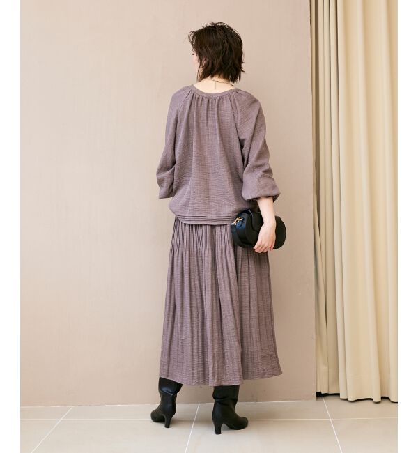  「ウールタッチ消しプリーツスカート」|スカート|