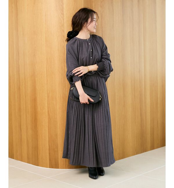  「ウールタッチ消しプリーツスカート」|スカート|