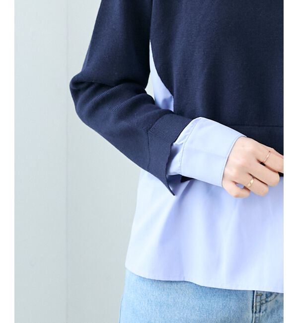  「ブロードドッキングニットプル」|ニット・セーター|