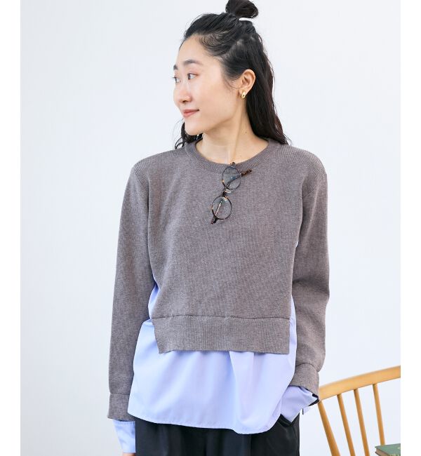  「ブロードドッキングニットプル」|ニット・セーター|