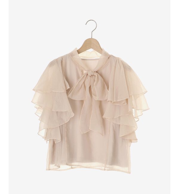 MAJESTICLEGON「ボウタイフリルシアーブラウス」|シャツ・ブラウス|