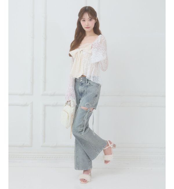  「ビッグリボンカップ付きキャミ」|キャミソール|