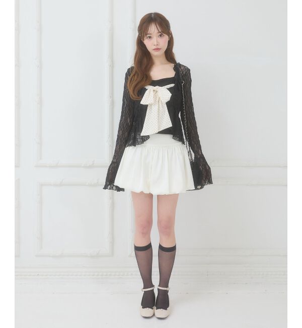  「ビッグリボンカップ付きキャミ」|キャミソール|