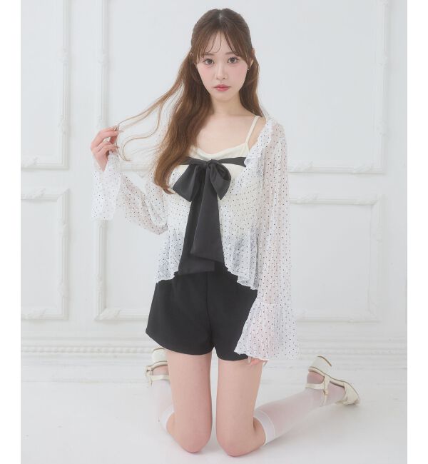  「ビッグリボンカップ付きキャミ」|キャミソール|