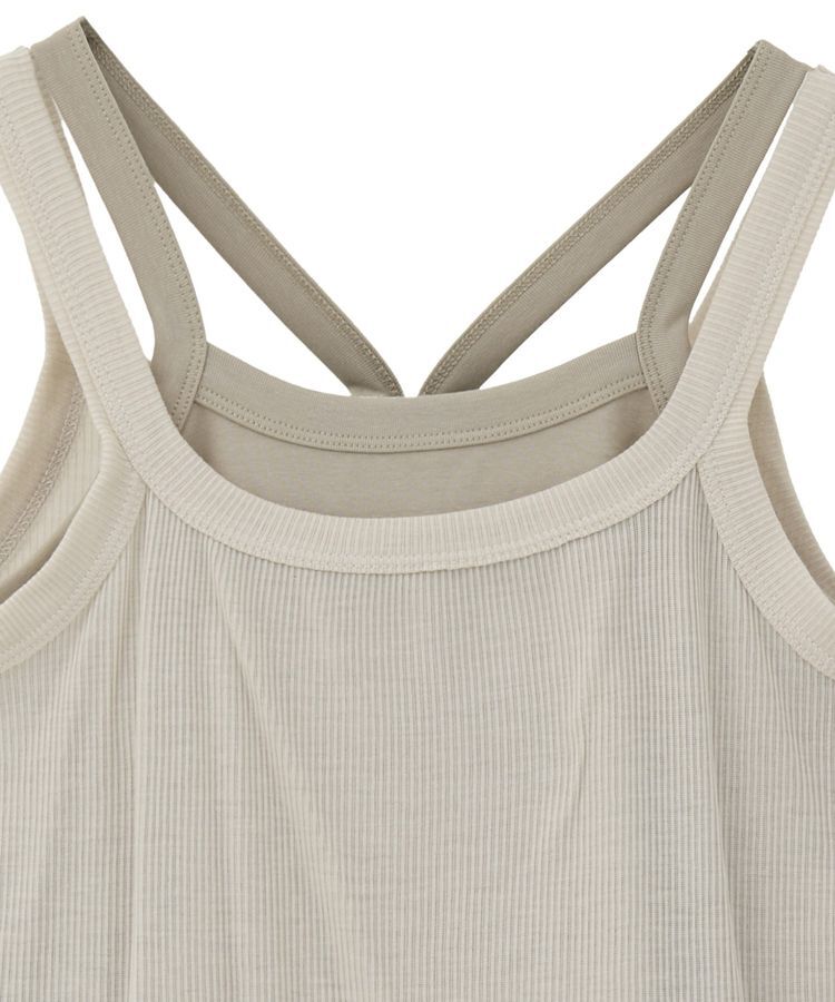 earth music&ecology「配色レイヤードタンクトップ」|キャミソール|