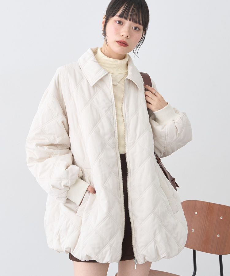 earth music&ecology「【WEB限定】ダブルステッチキルティングコート」|その他|Ivory