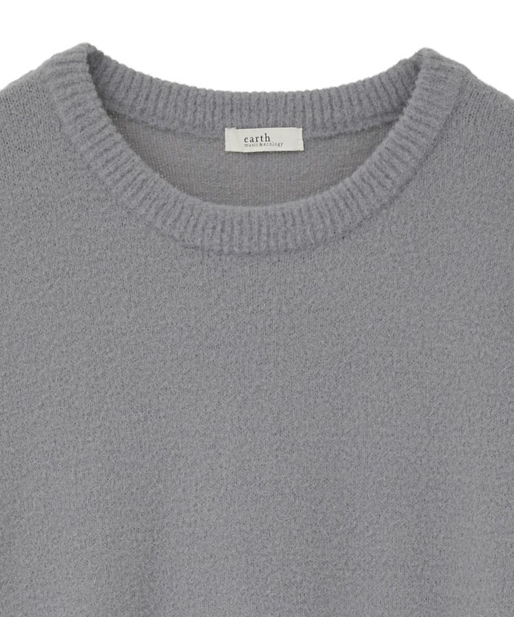 earth music&ecology「パウダーシャギーシャーリングニットミニワンピース」|ワンピース|