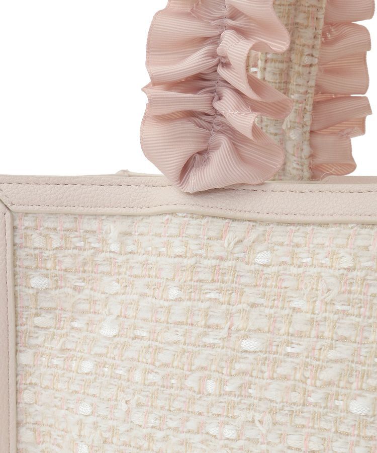 Maison de FLEUR「LINTONツイードスクエアフリルトートバッグ」|トートバッグ|