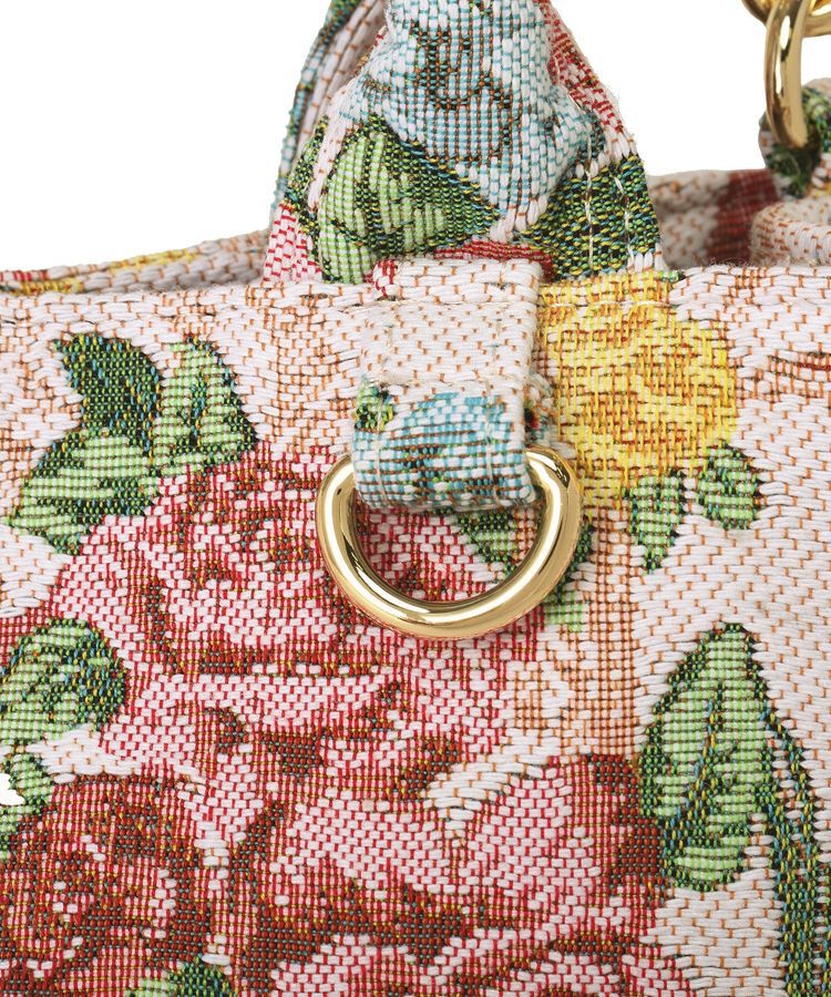 Maison de FLEUR「フラワーガーデン柄ゴブラン2Wayスクエアトート」|ハンドバッグ|