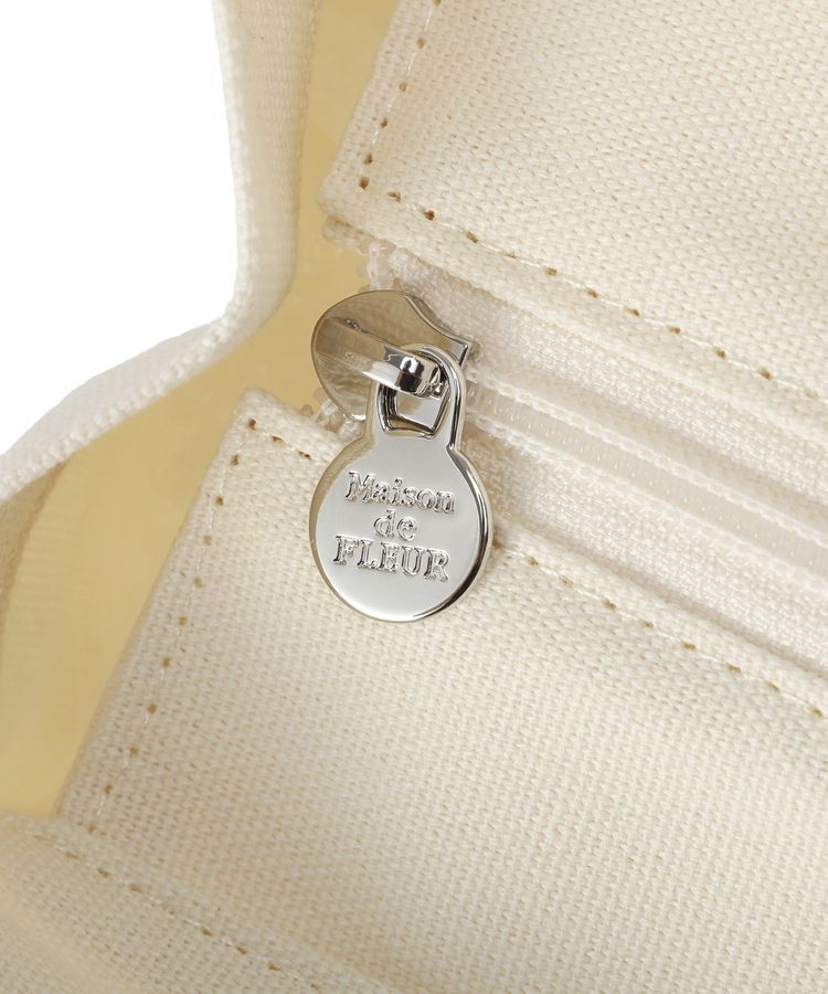 Maison de FLEUR「ロゴ刺繍フリルハンドル帆布キャリーオンバッグ」|トートバッグ|