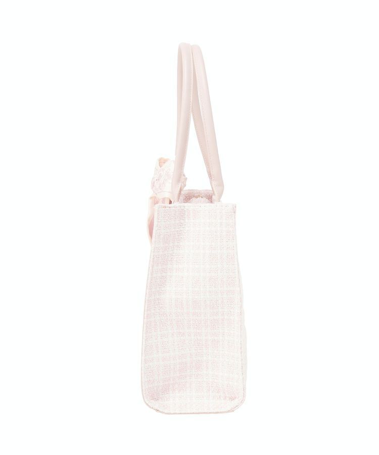 Maison de FLEUR「スカーフ付きツイードスクエアトートバッグ」|ハンドバッグ|