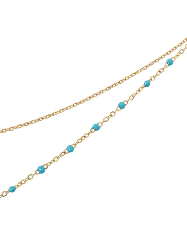 AMERICAN HOLIC「【ステンレス】プチトップカラーMIX2連ネックレス」|ネックレス|