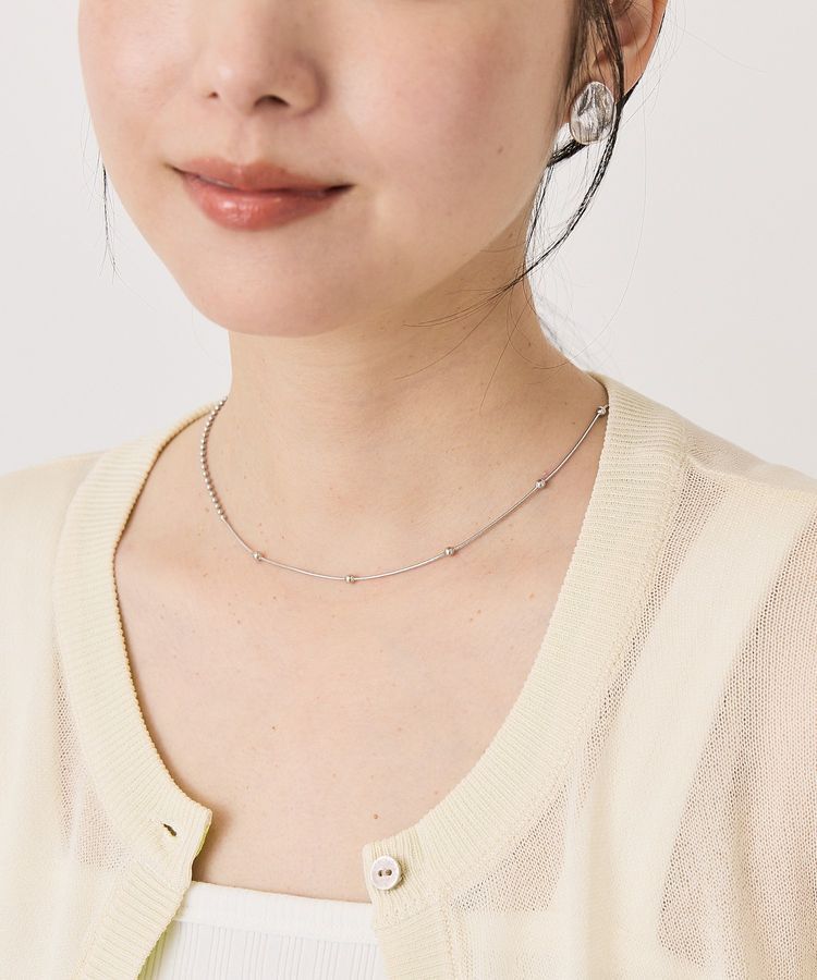 AMERICAN HOLIC「【ステンレス】スイッチドボールチェーンネックレス」|ネックレス|Silver