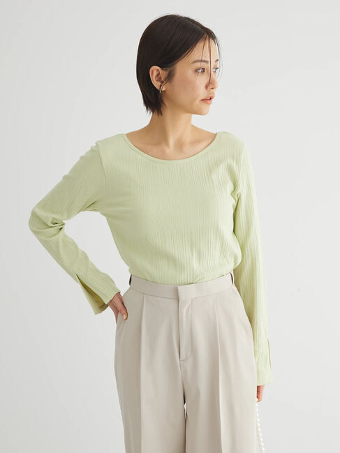 Green Parks「前後2WAYカットリブプルオーバー」|Tシャツ・カットソー|