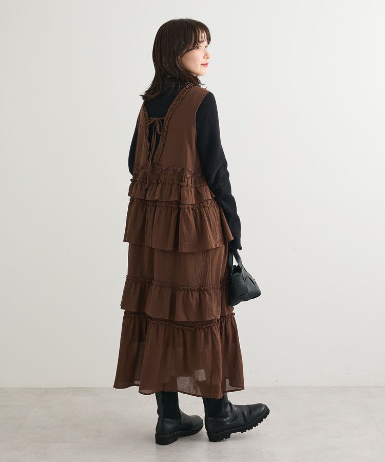 Green Parks「■ESCAR レース&times;コットンティアードワンピース」|ワンピース|