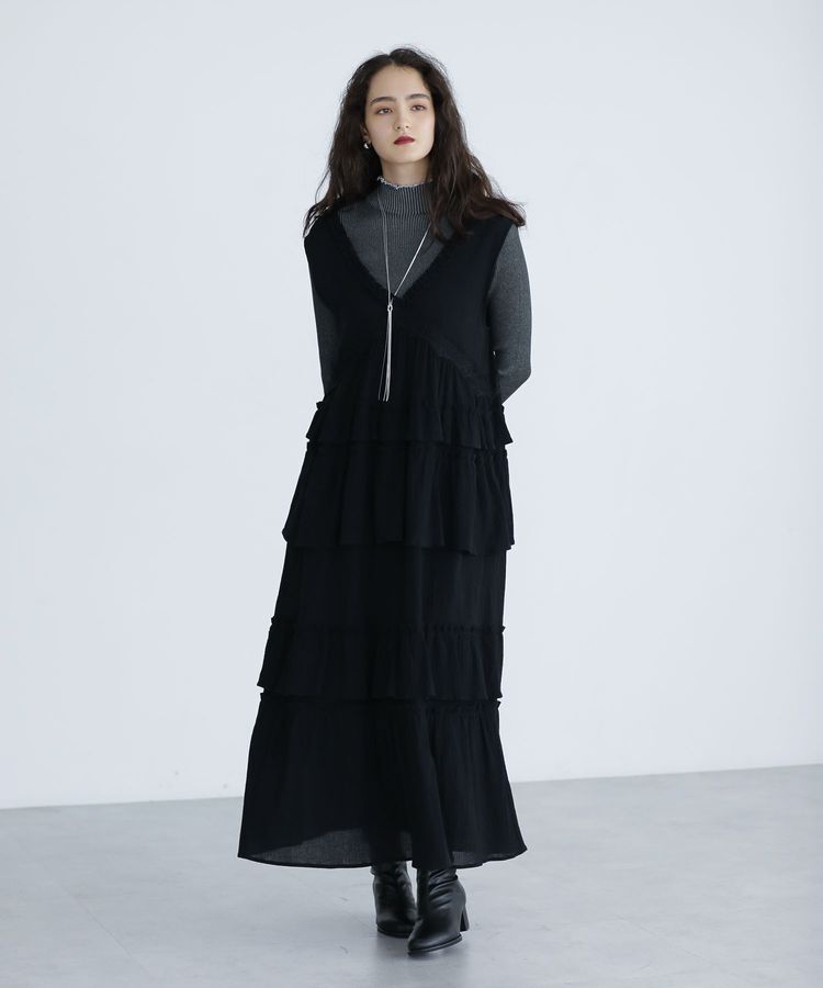 Green Parks「■ESCAR レース&times;コットンティアードワンピース」|ワンピース|