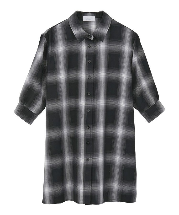 Green Parks「kidsロングシャツワンピース」|ワンピース|チェックブラック