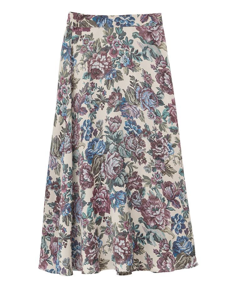 YECCA VECCA「ゴブラン柄フレアスカート」|フレア|